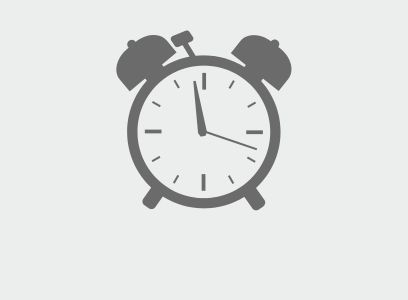 alarm clock graphic in grey